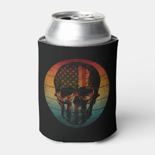 SKULL VINTAG AMERICAN FLAG GIFT DOSENKÜHLER