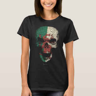 Skull Wales Flag Skeleton Welsh Roots T-Shirt