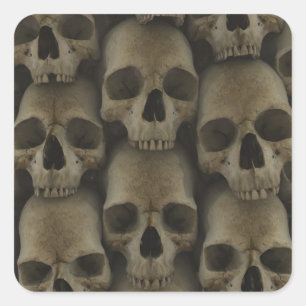 Skull Wall Quadratischer Aufkleber