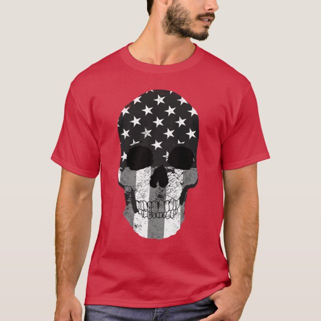 Skull Warrior USA T - Shirt (Vorderseite)