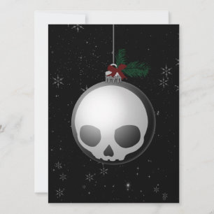 Skull Weihnachtsschmuck Grafik Feiertagskarte