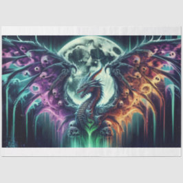 Skull Winged Dragon Seidenpapier