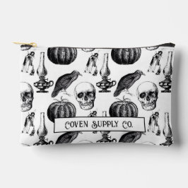 Skull & Witch Zipper Pouch Zubehörtasche