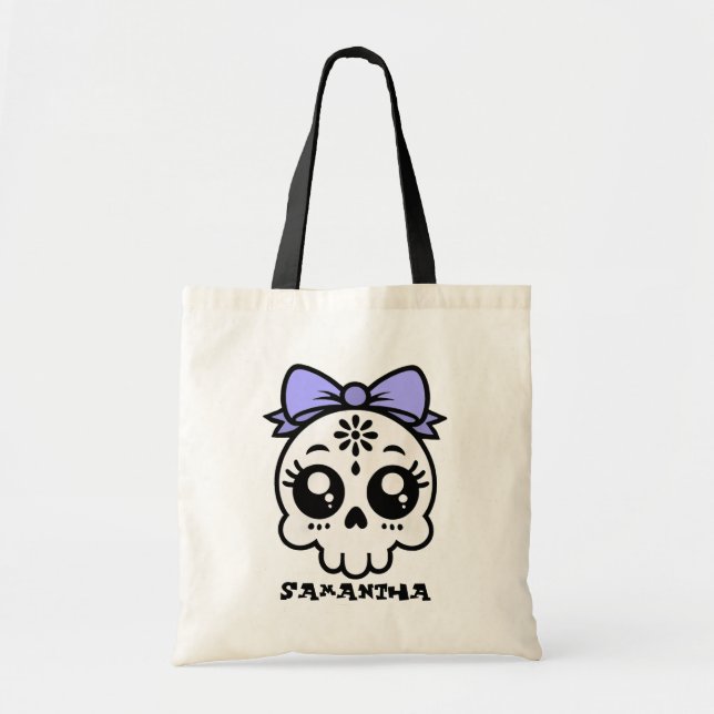 Skull with Bow - Anpassen der Tasche von Süßigkeit (Vorne)