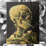 Skull with Burning Cigarette by Vincent van Gogh Puzzle<br><div class="desc">Skull with Burning Cigarette by Vincent van Gogh is a vintage fine art post impressionism still life painting. A portrait of human skeleton smoking. Great image to use for anti-smoking products. Smoking kills 1, 000s every year, help someone to quit smoking today. Great image for Halloween or Día de los...</div>