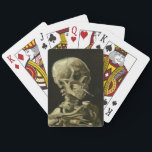 Skull with Cigarette by Van Gogh Spielkarten<br><div class="desc">Van Gogh's Expressionist Paintings: Skull with Burning Cigarette  Canvas Painting</div>