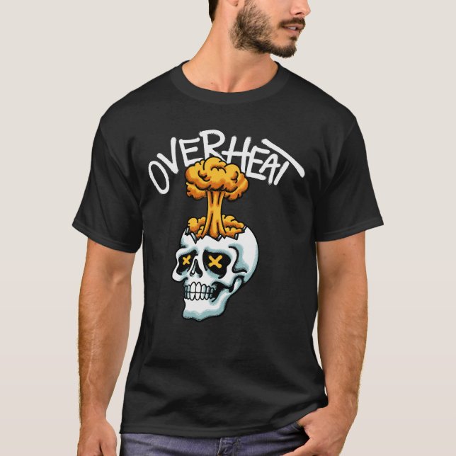 Skull With Explosion streetwear  T-Shirt (Vorderseite)