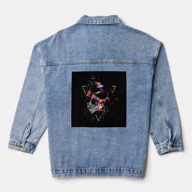 Skull X Jeansjacke (Rückseite)