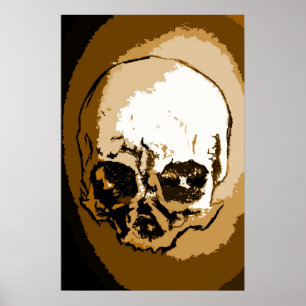 Skull Zeichnend Poster Print
