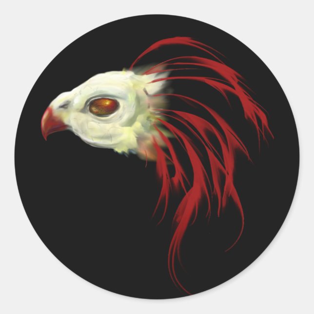Skullbird-Sticker Runder Aufkleber (Vorderseite)