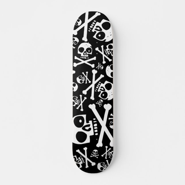 SkullDuggery-Schwarzes Skateboard (Vorne)