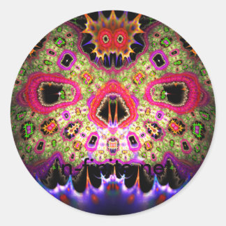 SkullFace Runder Aufkleber