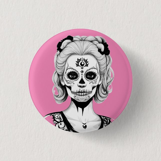 SKULLHEAD FRAU BUTTON (Vorderseite)