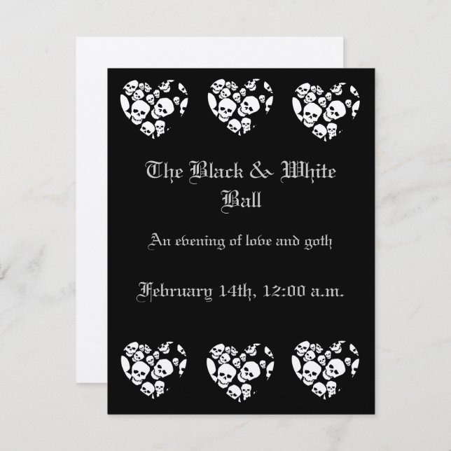 SkullHeart Einladung (Vorne/Hinten)