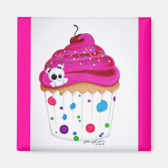 Skullie Cupcake Magnet (Vorne)