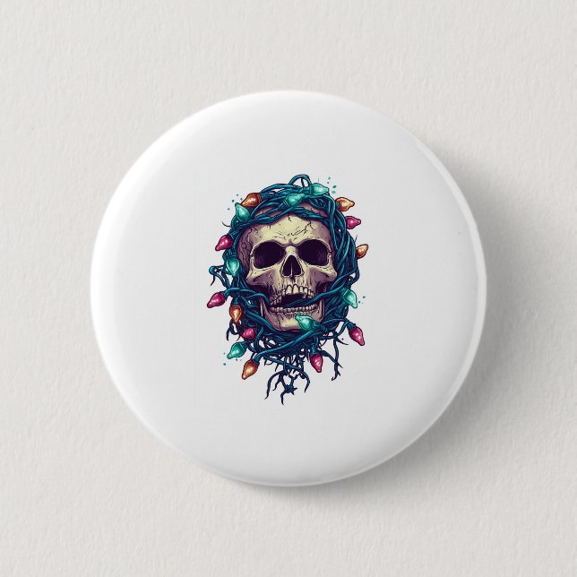 Skullmas � Funny Xmas Skelett Button (Vorderseite)