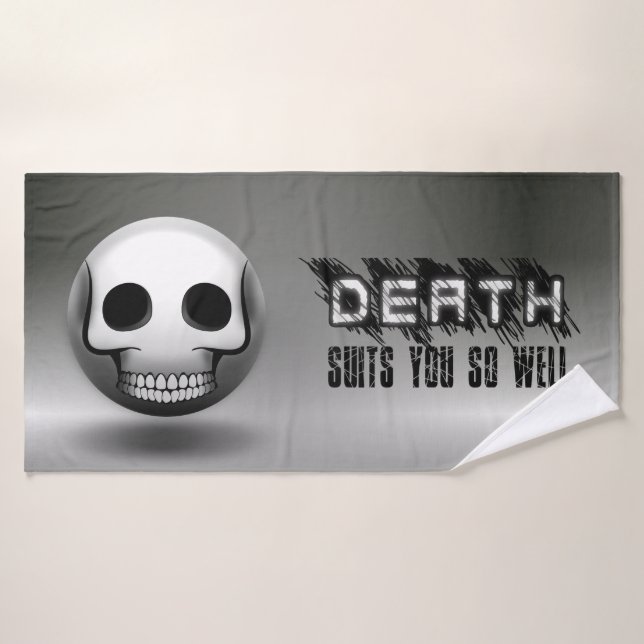 Skullmoji-Badetuch Badehandtuch (Badehandtuch)