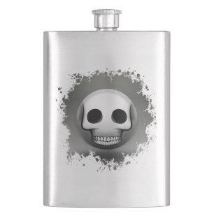 Skullmoji-Schild Flachmann