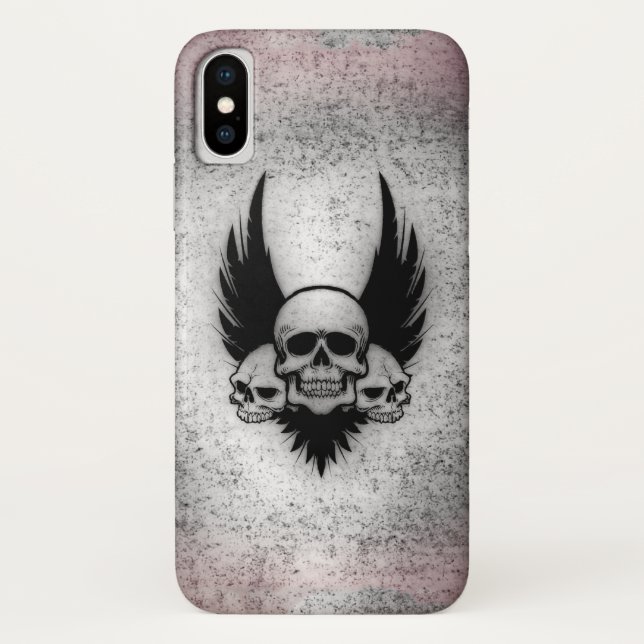 Skulls auf Flügel Case-Mate iPhone Hülle (Rückseite)
