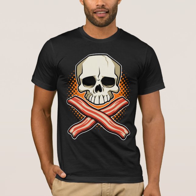 Skulls & Bacon Logo Bella Leinwand T - Shirt (Vorderseite)