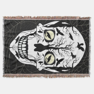 Skulls Blanket Raven Designed Wohngestaltung Decke