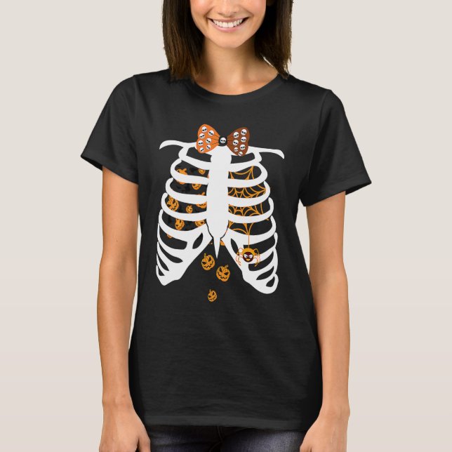 Skulls Bow Tie Skeleton Xray Rib Cage  Kids Adults T-Shirt (Vorderseite)
