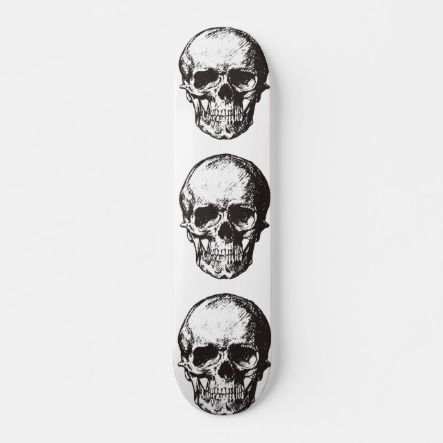 SKULLS COOLE SKATEBOARTEN SKATEBOARD (Vorne)