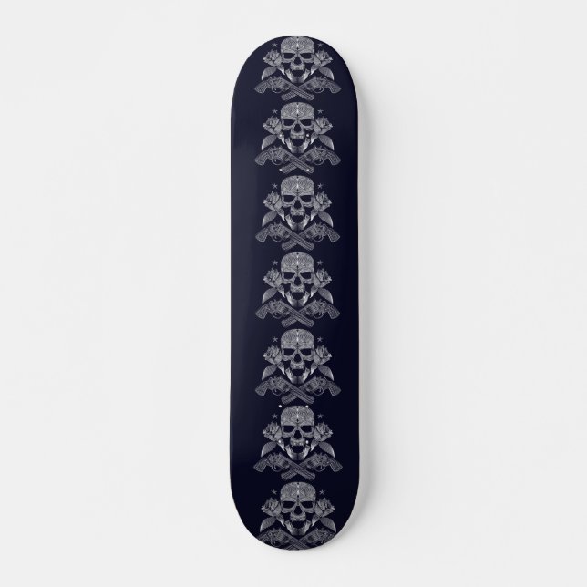 SKULLS COOLE SKATEBOARTEN SKATEBOARD (Vorne)