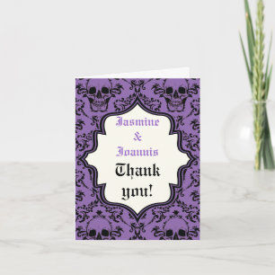 Skulls damask Halloween Hochzeit Danke Foto