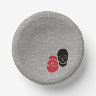 Skulls - Ghost Gray und Bone White Pappteller