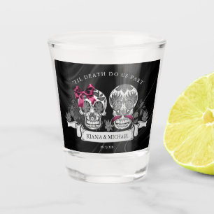 Skulls Gothic Hallowedding Burgundy ID866 Schnapsglas