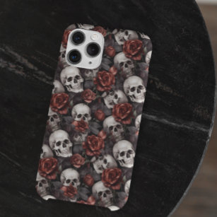 Skulls Gotische Rote Rose Muster Case-Mate iPhone 14 Pro Max Hülle