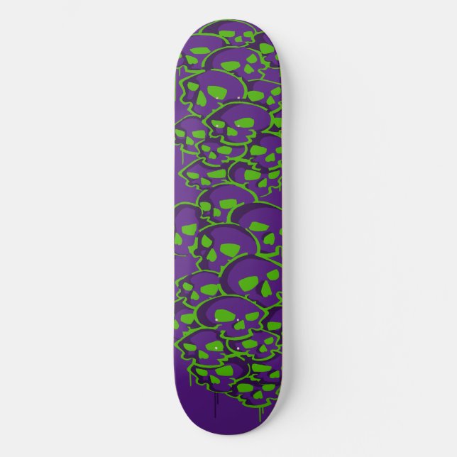 Skulls Graffiti-Kolonne Skateboard (Vorderseite)