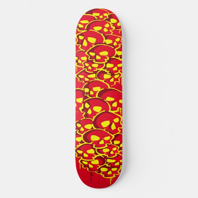 Skulls Graffiti-Kolonne Skateboard (Vorderseite)