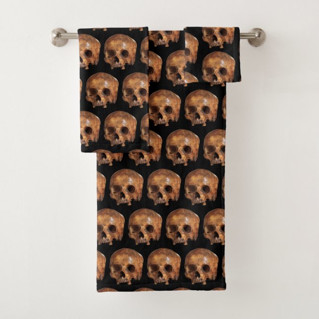 Skulls Halloween Badhandtuch Set (Insitu)