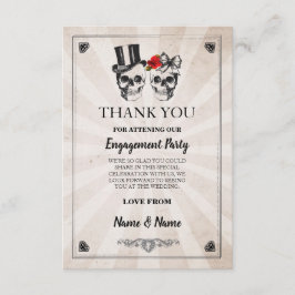 Skulls Halloween Danke, dass du eine rustikale Kar Einladung