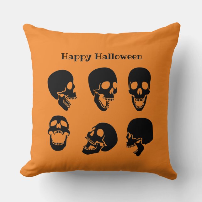 Skulls Halloween-Kissen Kissen (Vorderseite)