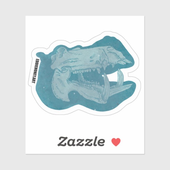 Skulls - Hippo Aufkleber (Blatt)