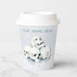 Skulls in the snow. Personalized Pappbecher