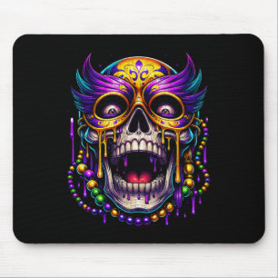 Skulls Mardi Gras Lilie Men Women Girls Boy Mousepad
