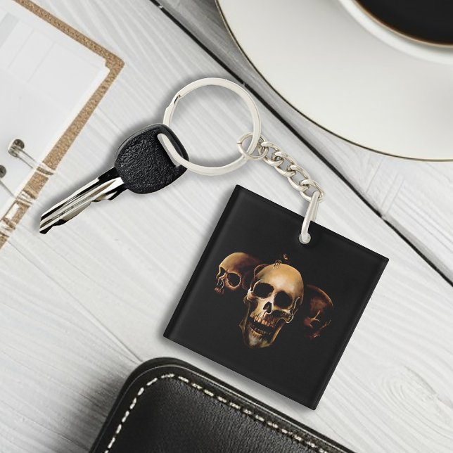 Skulls Mensch Schwarz Schlüsselanhänger (Von Creator hochgeladen)