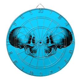Skulls Metallkäfig Türkis Dartboard Dartscheibe