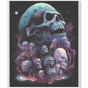 Skulls Monsters Horror Art Aufkleber