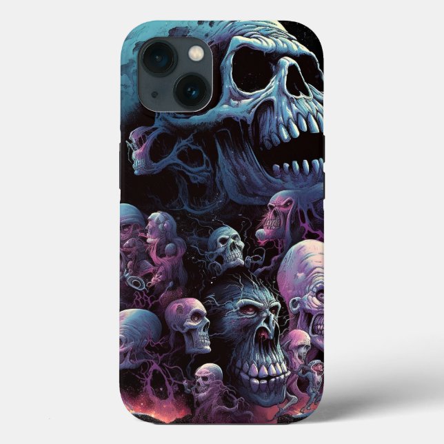 Skulls Monsters Horror Art Case-Mate iPhone Hülle (Rückseite)
