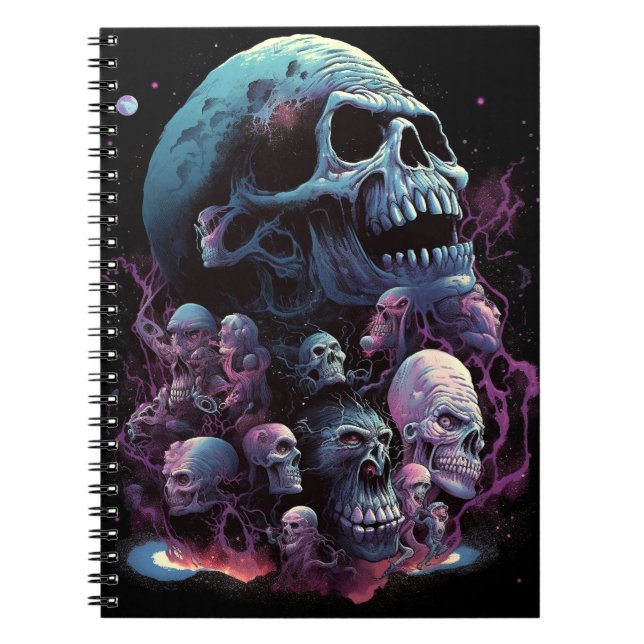 Skulls Monsters Horror Art Notizblock (Vorderseite)
