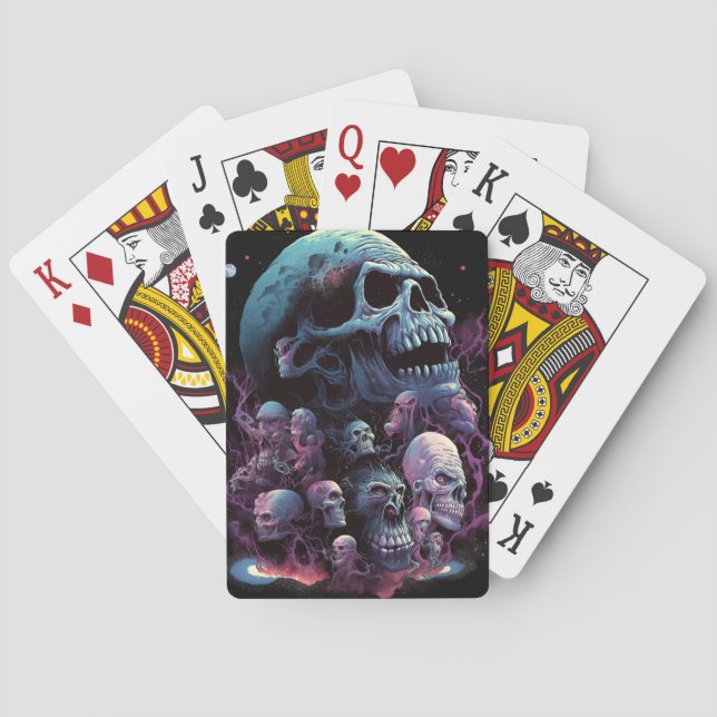 Skulls Monsters Horror Art Spielkarten (Rückseite)