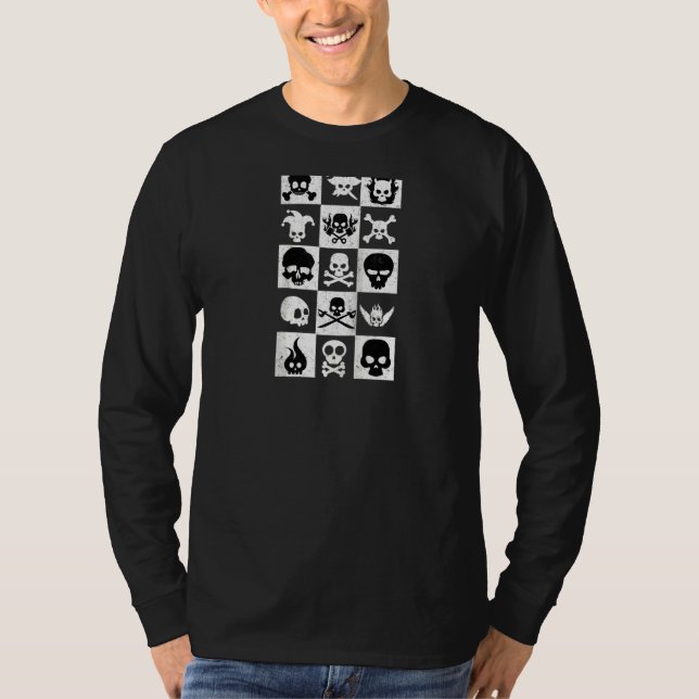 Skulls Pirate Skeleton Tode Untot R T-Shirt (Vorderseite)