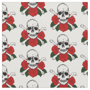 Skulls Rose Stoff