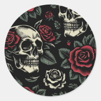 Skulls & Rote Rosen Gothic Floral