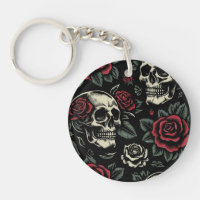 Skulls & Rote Rosen Gothic Floral